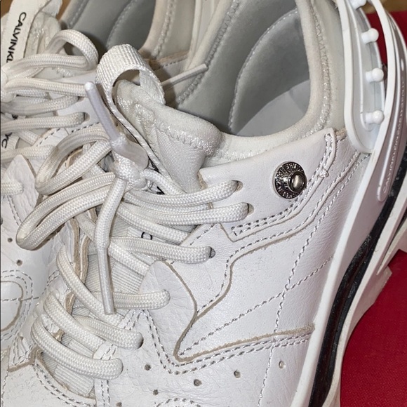 Calvin Klein 205W39nyc Leather Carla Sneakers - Picture 7 of 7